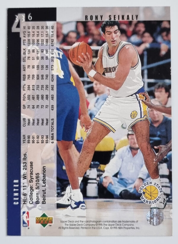 1994-95 Upper Deck #336 Rony Seikaly – Image 2