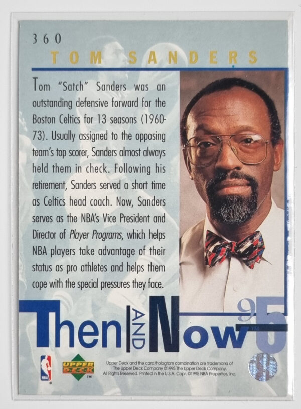 1994-95 Upper Deck #360 Tom (Satch) Sanders TN – Image 2