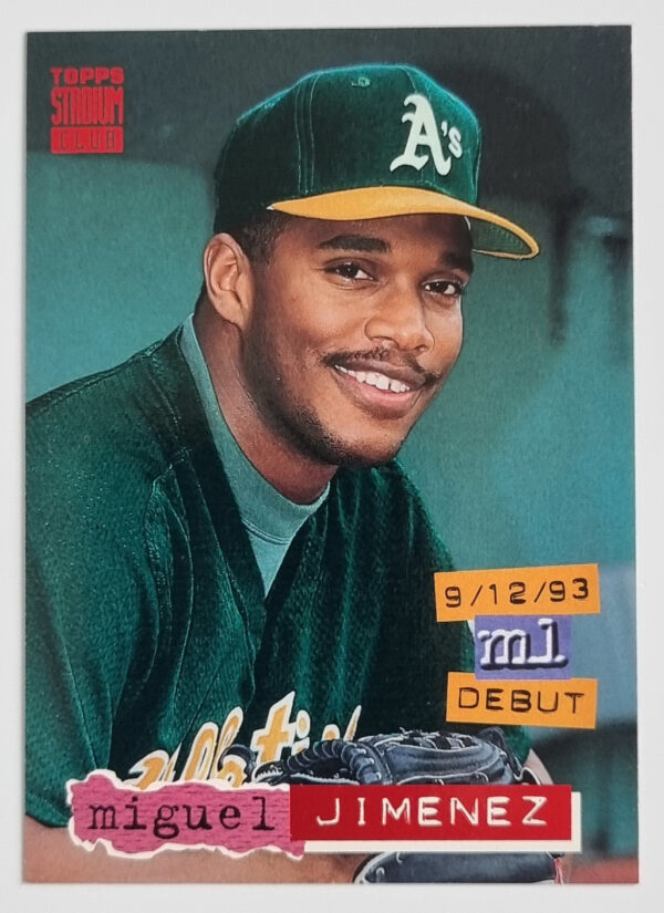 1994 Stadium Club #356 Miguel Jimenez