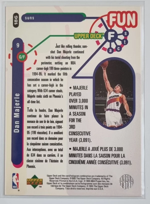 1995-96 Collector's Choice International French I #186 Dan Majerle FF – Image 2