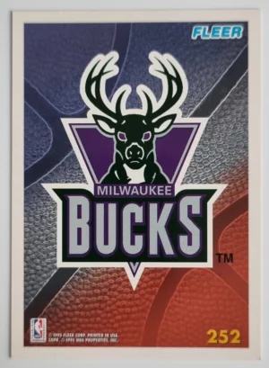 1995-96 Fleer European #252 Milwaukee Bucks Logo