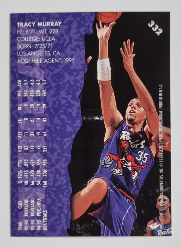 1995-96 Fleer European #332 Tracy Murray ET – Image 2