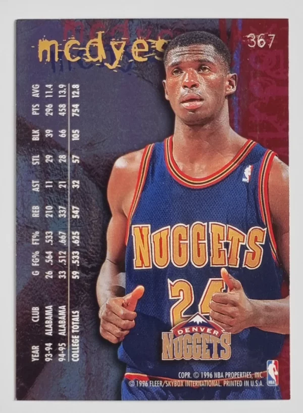 1995-96 Fleer European #367 Antonio McDyess – Image 2