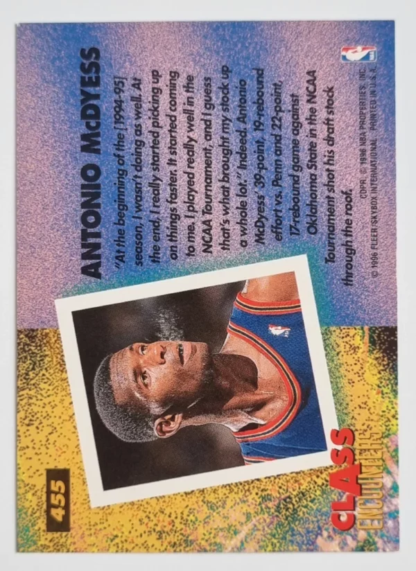 1995-96 Fleer European #455 Antonio McDyess CE – Image 2