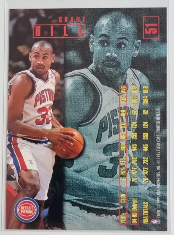 1995-96 Fleer European #51 Grant Hill – Image 2