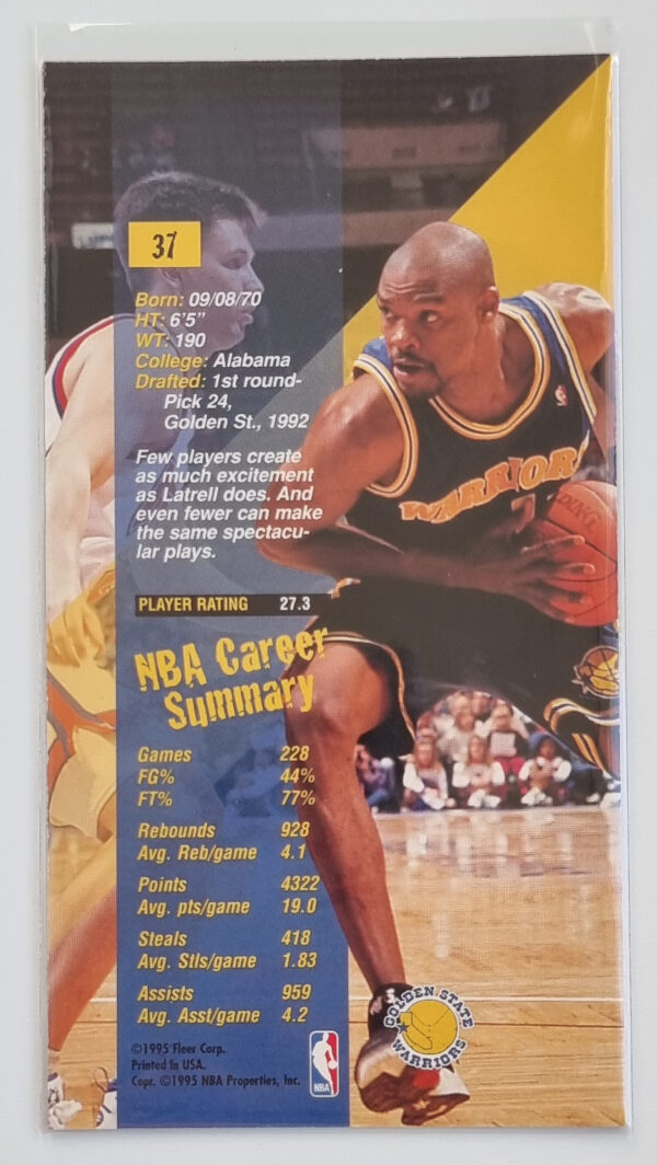 1995-96 Jam Session #37 Latrell Sprewell – Image 2