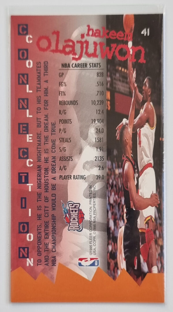 1995-96 Jam Session #41 Hakeem Olajuwon CC – Image 2