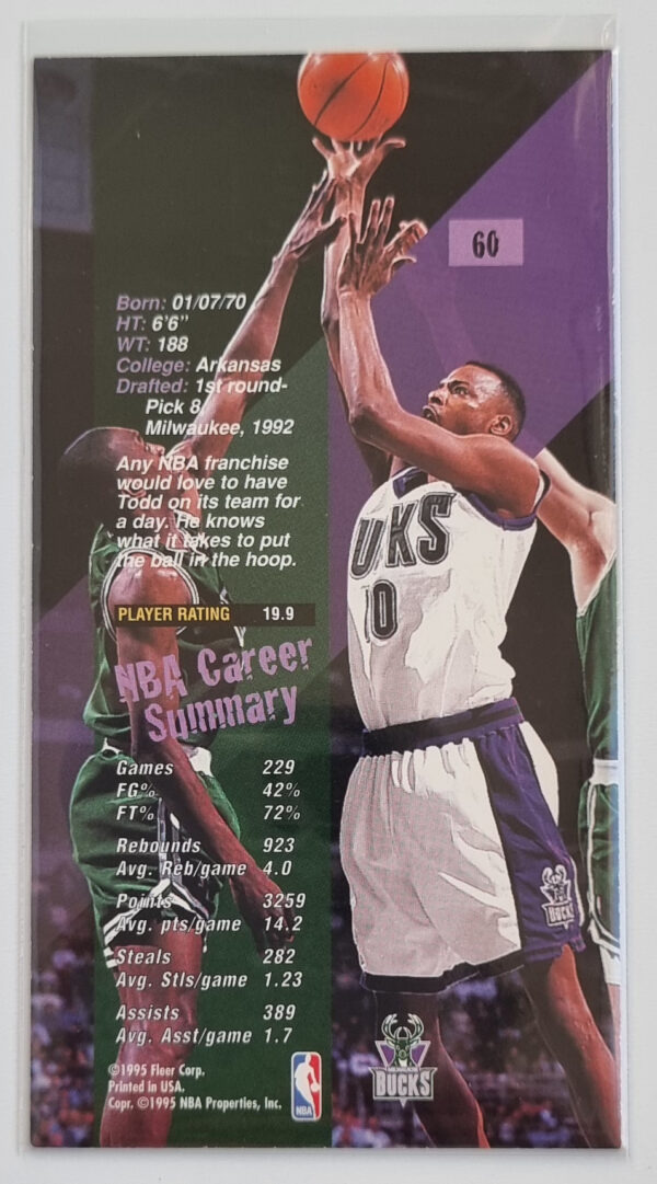 1995-96 Jam Session #60 Todd Day – Image 2