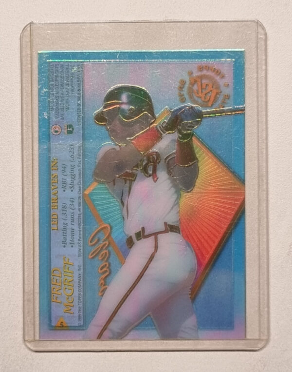 1995 Stadium Club Clear Cut #CC5 Fred McGriff – Image 2