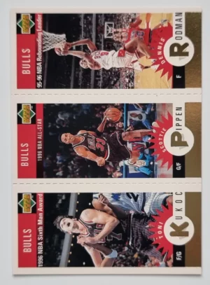 1996-97 Collector's Choice Chicago Bulls #B2 Toni Kukoc/Scottie Pippen/Dennis Rodman