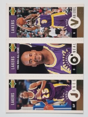 1996-97 Collector's Choice Los Angeles Lakers #L2 Eddie Jones/Shaquille O'Neal/Nick Van Exel