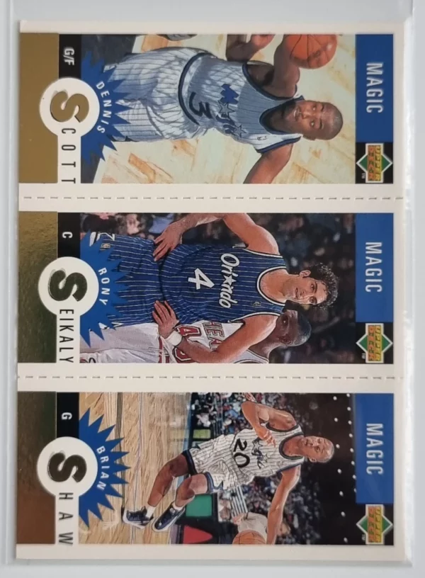 1996-97 Collector's Choice Orlando Magic Team Set #O2 Dennis Scott/Rony Seikaly/Brian Shaw