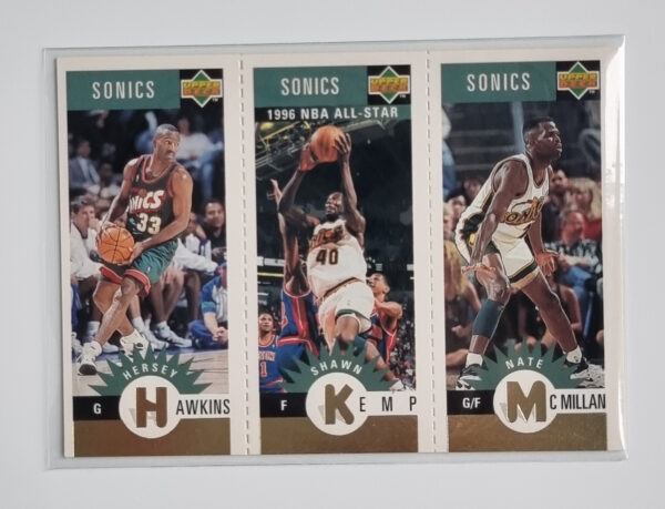 1996-97 Collector's Choice Seattle Supersonics #B1 Hersey Hawkins/Shawn Kemp/Nate McMillan
