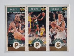 1996-97 Collector's Choice Seattle Supersonics #B2 Gary Payton/Sam Perkins/Detlef Schrempf