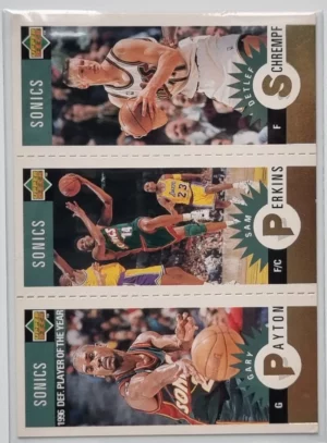 1996-97 Collector's Choice Seattle Supersonics #B2 Gary Payton/Sam Perkins/Detlef Schrempf