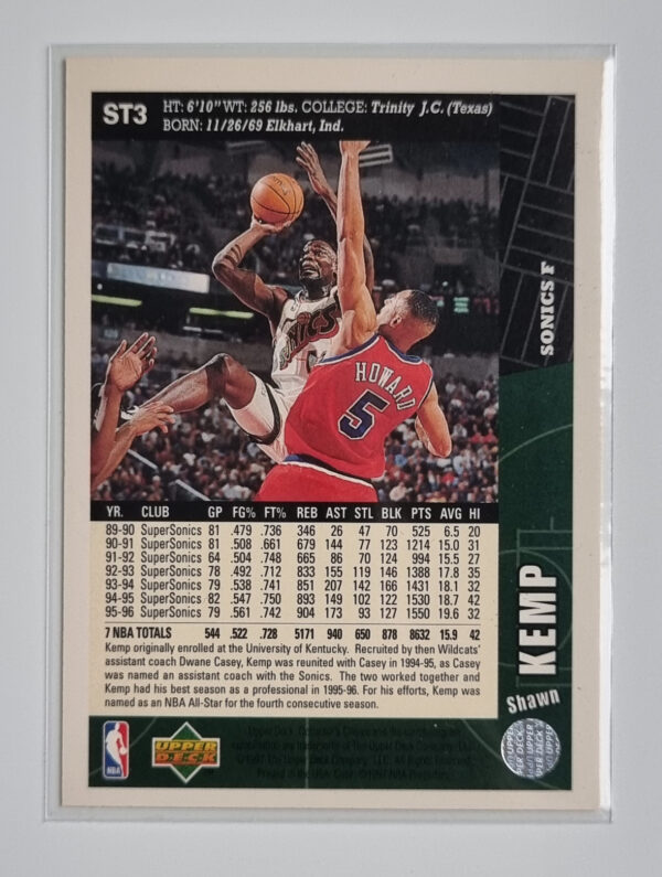 1996-97 Collector's Choice Seattle Supersonics #ST3 Shawn Kemp – Image 2