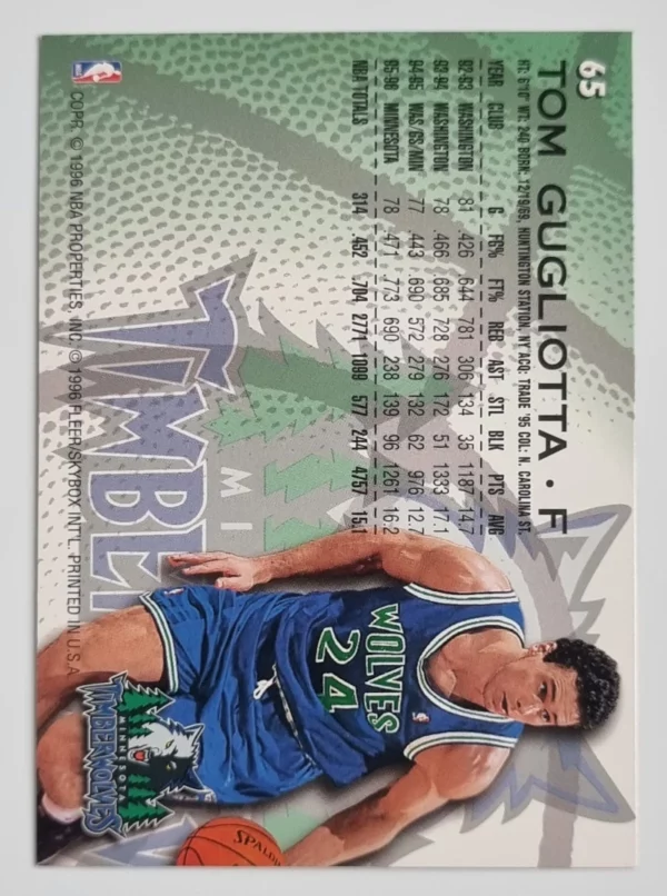 1996-97 Fleer #65 Tom Gugliotta – Image 2