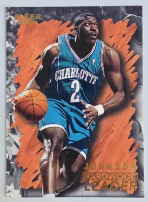 1996-97 Fleer European #122 Larry Johnson HL