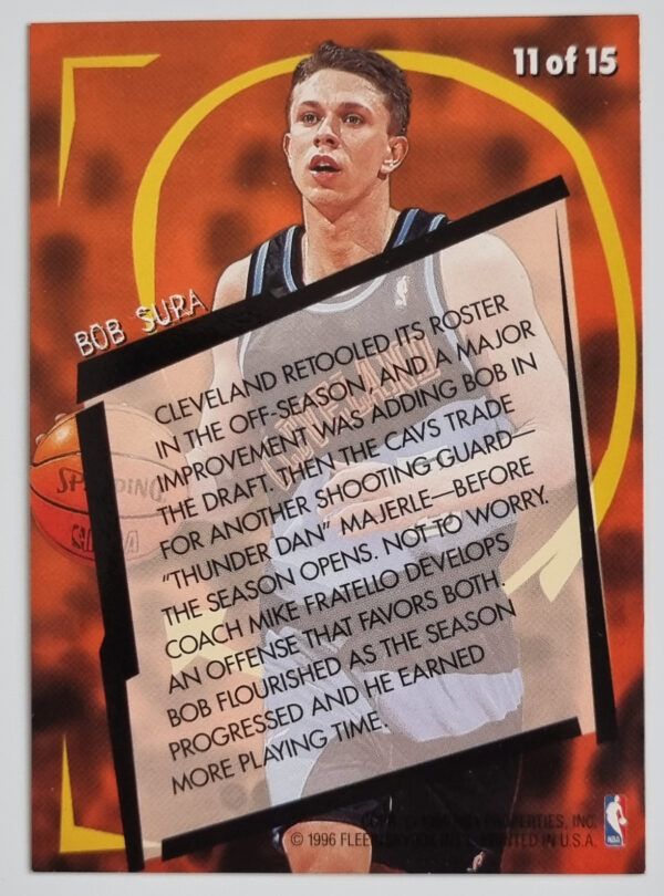 1996-97 Fleer Rookie Rewind #11 Bob Sura – Image 2
