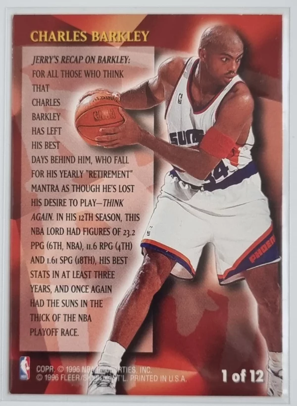 1996-97 Fleer Stackhouse's All-Fleer #1 Charles Barkley – Image 2