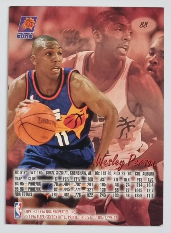 1996-97 Ultra #88 Wesley Person – Image 2