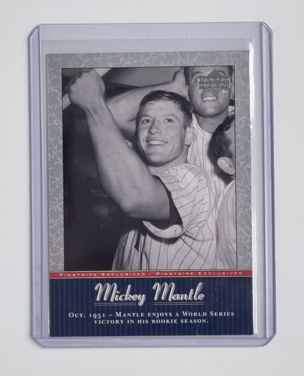 2001 Upper Deck Pinstripe Exclusives Mantle #MM8 Mickey Mantle