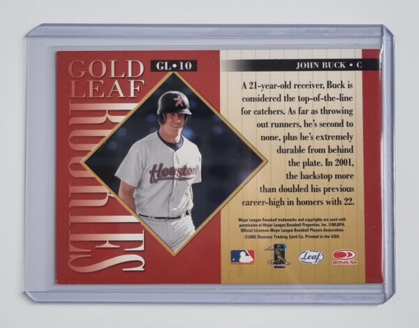 2002 Leaf Gold Rookies #10 John Buck – Image 2