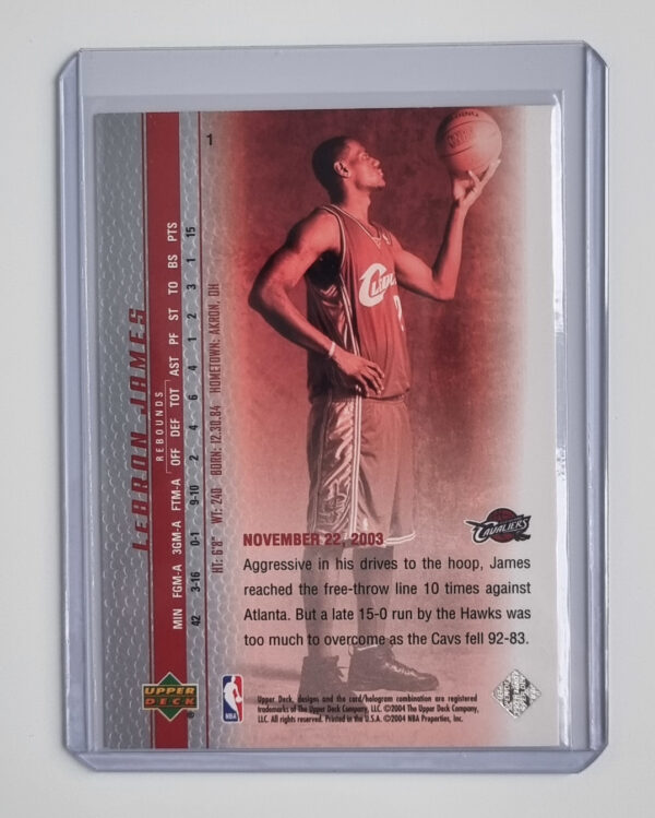 2003-04 Upper Deck Phenomenal Beginning LeBron James #1 LeBron James/An extremely talented – Image 2