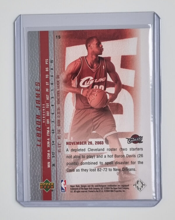 2003-04 Upper Deck Phenomenal Beginning LeBron James #15 LeBron James/An unselfish player – Image 2