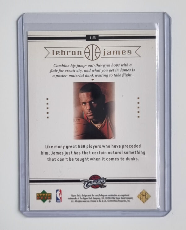 2003 Upper Deck LeBron James Box Set #18 LeBron James/A Natural – Image 2
