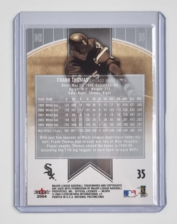2004 National Pastime #35 Frank Thomas – Image 2