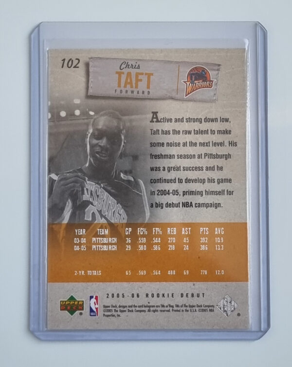 2005-06 Upper Deck Rookie Debut Silver #102 Chris Taft – Image 2