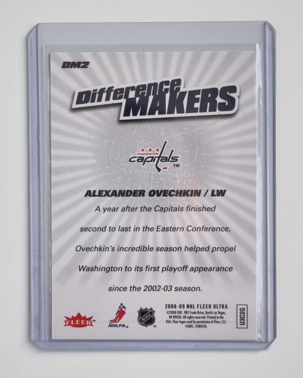 2008-09 Ultra Difference Makers #DM2 Alexander Ovechkin – Image 2