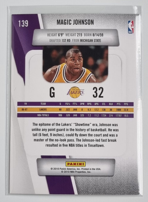 2010-11 Prestige #139 Magic Johnson – Image 2