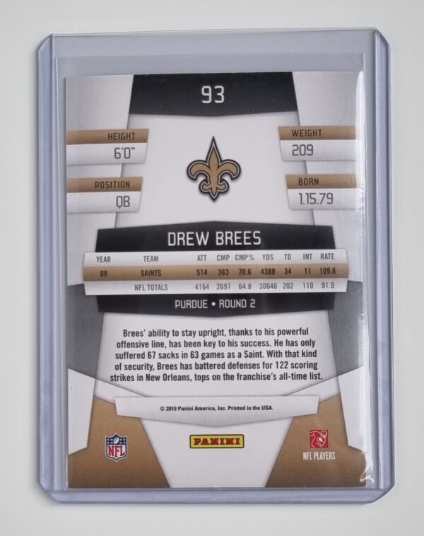 2010 Certified #93 Drew Brees – Image 2