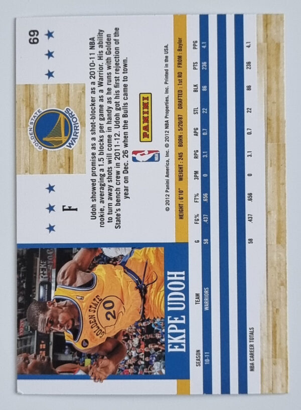 2011-12 Hoops #69 Ekpe Udoh – Image 2