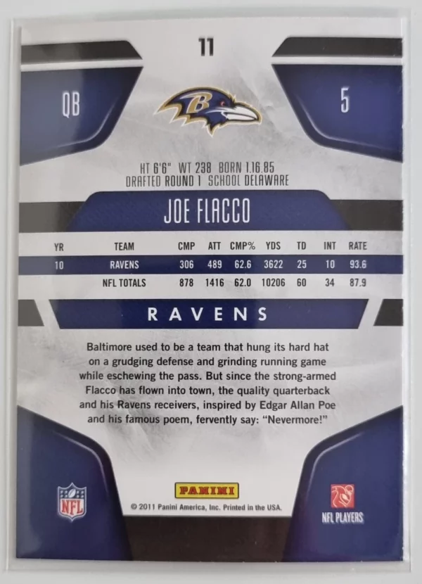 2011 Certified #11 Joe Flacco – Image 2