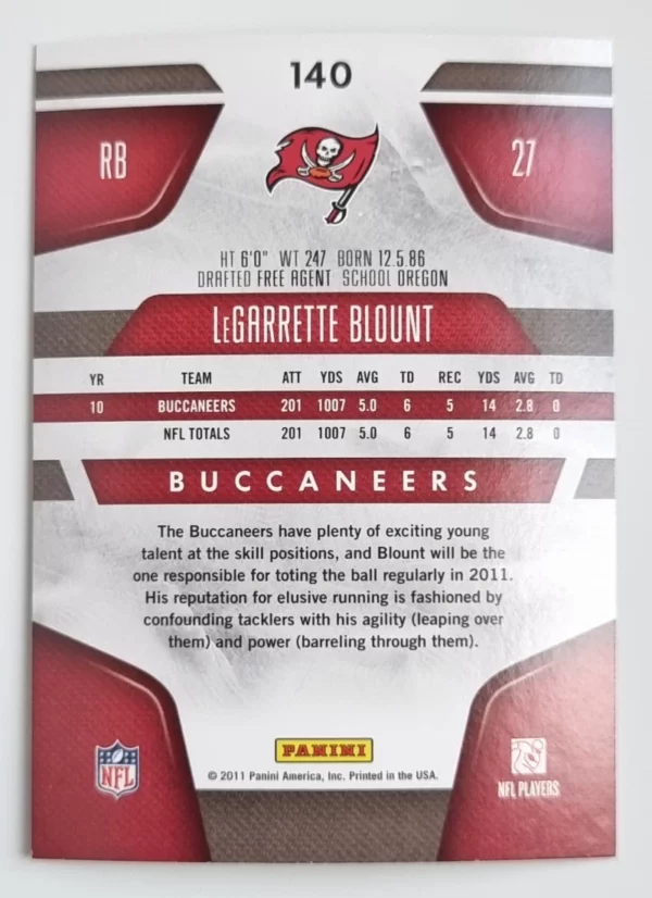 2011 Certified #140 LeGarrette Blount – Image 2