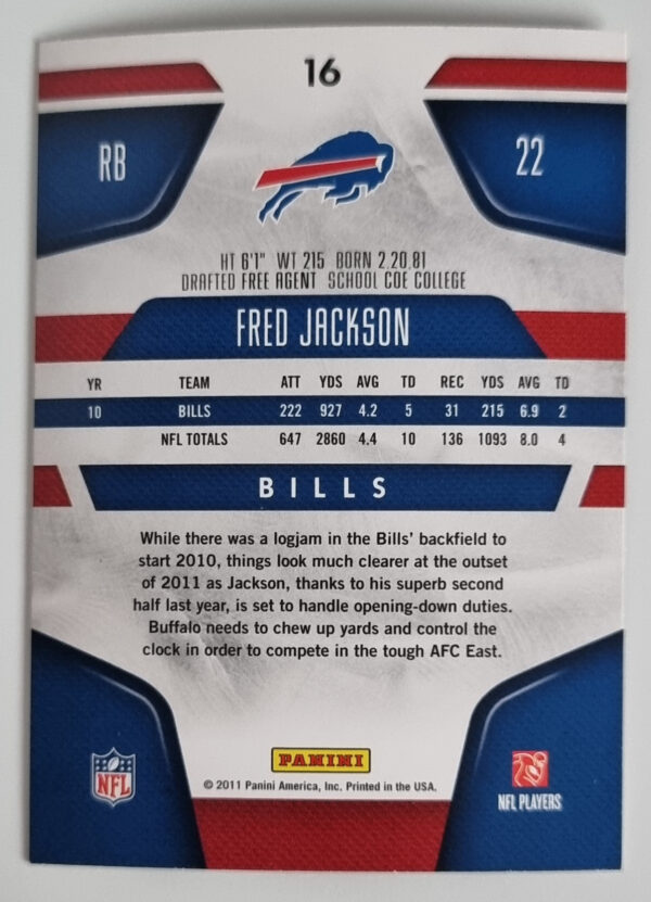 2011 Certified #16 Fred Jackson – Image 2