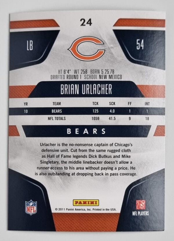 2011 Certified #24 Brian Urlacher – Image 2