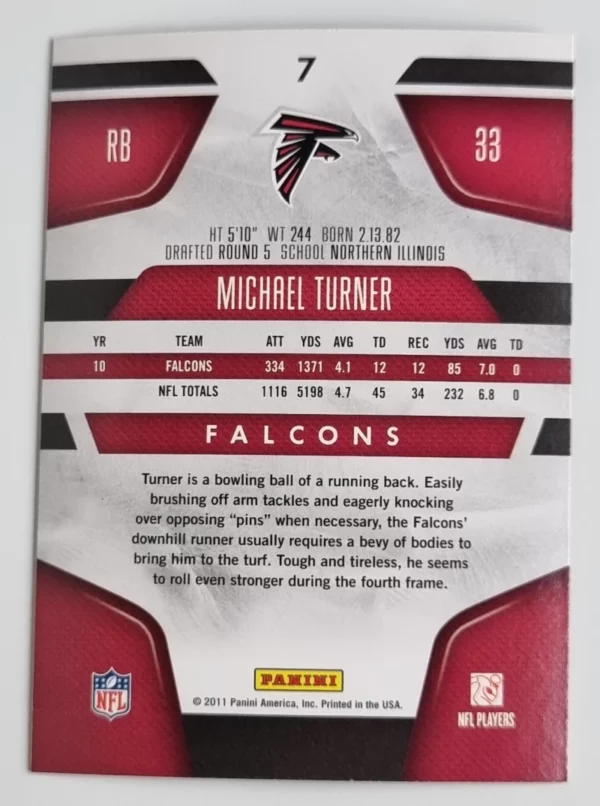 2011 Certified #7 Michael Turner – Image 2
