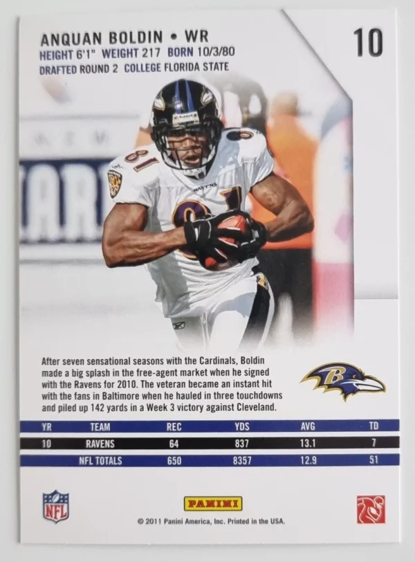 2011 Rookies and Stars #10 Anquan Boldin – Image 2