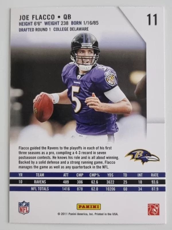 2011 Rookies and Stars #11 Joe Flacco – Image 2