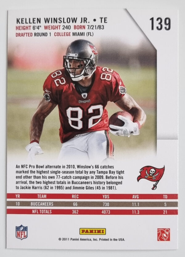 2011 Rookies and Stars #139 Kellen Winslow Jr. – Image 2