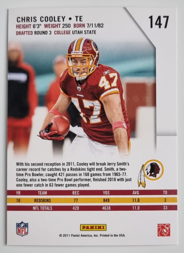 2011 Rookies and Stars #147 Chris Cooley – Image 2