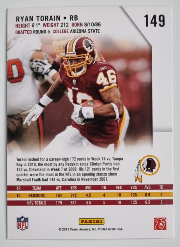 2011 Rookies and Stars #149 Ryan Torain – Image 2