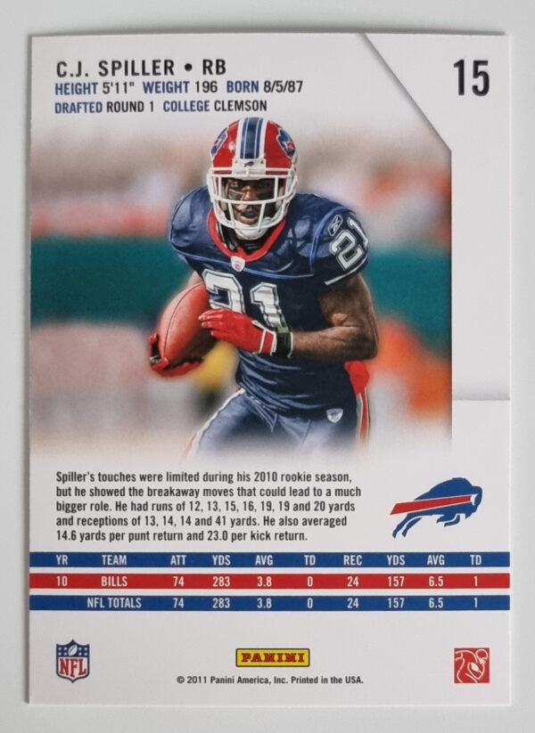 2011 Rookies and Stars #15 C.J. Spiller – Image 2