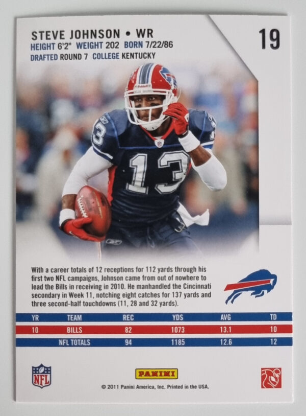 2011 Rookies and Stars #19 Steve Johnson – Image 2