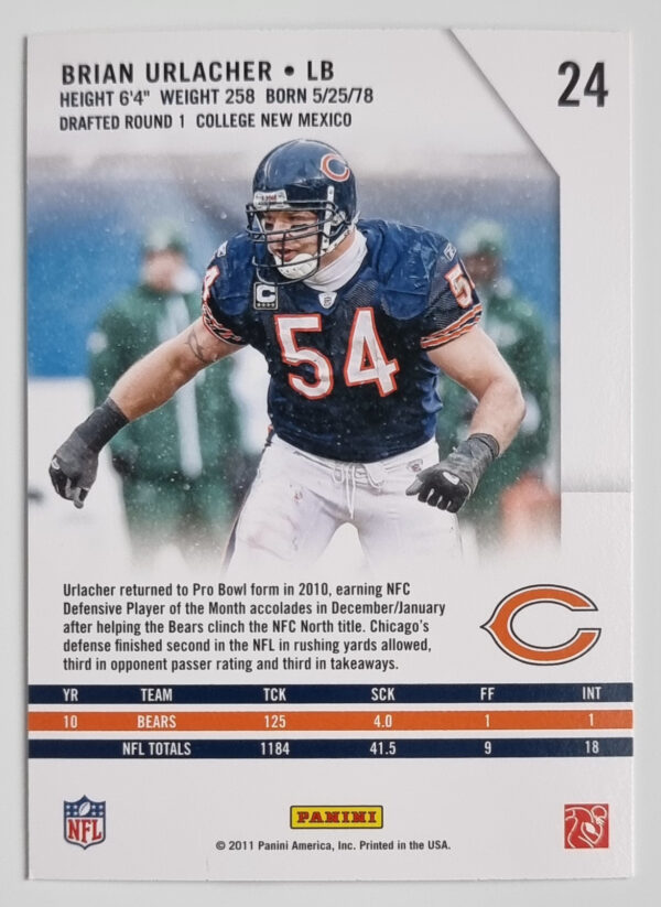 2011 Rookies and Stars #24 Brian Urlacher – Image 2