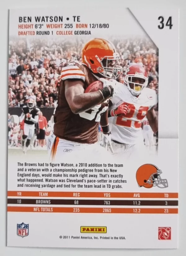 2011 Rookies and Stars #34 Ben Watson – Image 2